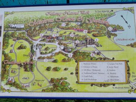 Plan du jardin de Muckross Park