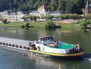 Péniche sur le Neckar et vue de l’autre rive