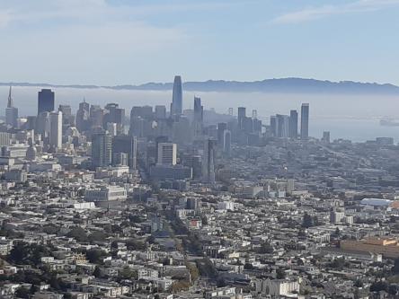Vue de San Francisco depuis les Twin Peeks